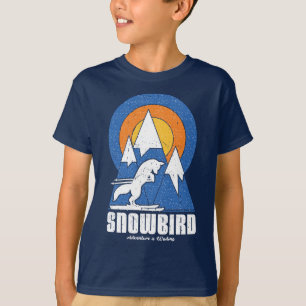 Camiseta Retro Snowbird Ski White Fox T-Shirt