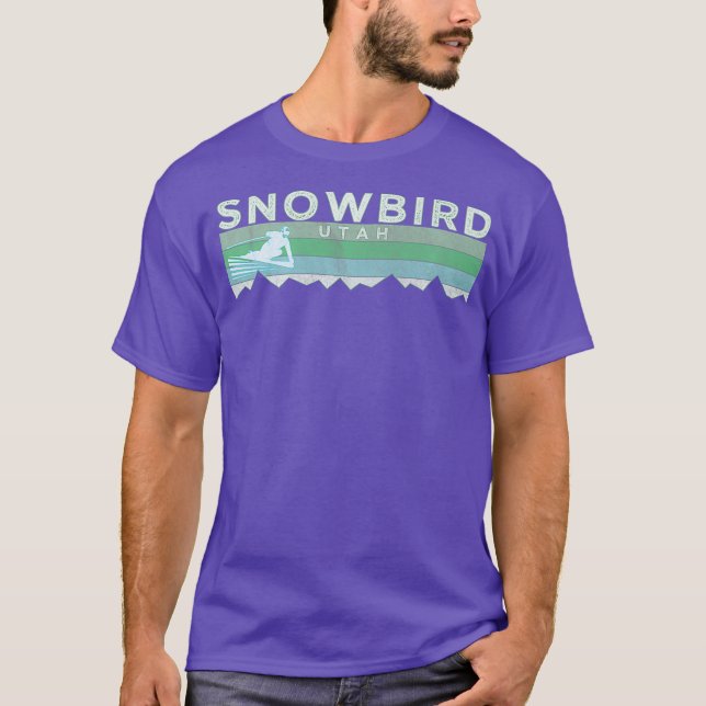 Camiseta Retro Snowbird Utah con problemas para esquiar Pre (Anverso)