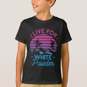 Camiseta Retro Snowboard Vivo para White Powder 90s 80s Sn