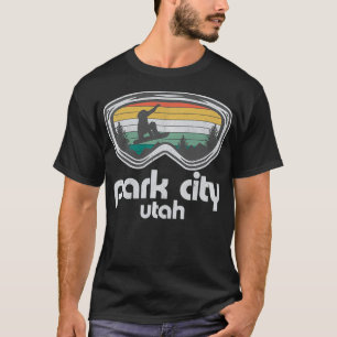 Camiseta Retro Snowboardi de Park City Utah Mountain