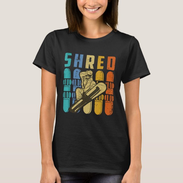Camiseta Retro Snowboarding (Anverso)