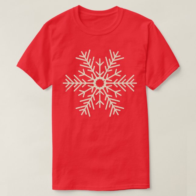 Camiseta Retro Snowflake Winter  (Diseño del anverso)