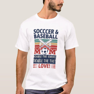 Camiseta Retro Soccer & Baseball Mom
