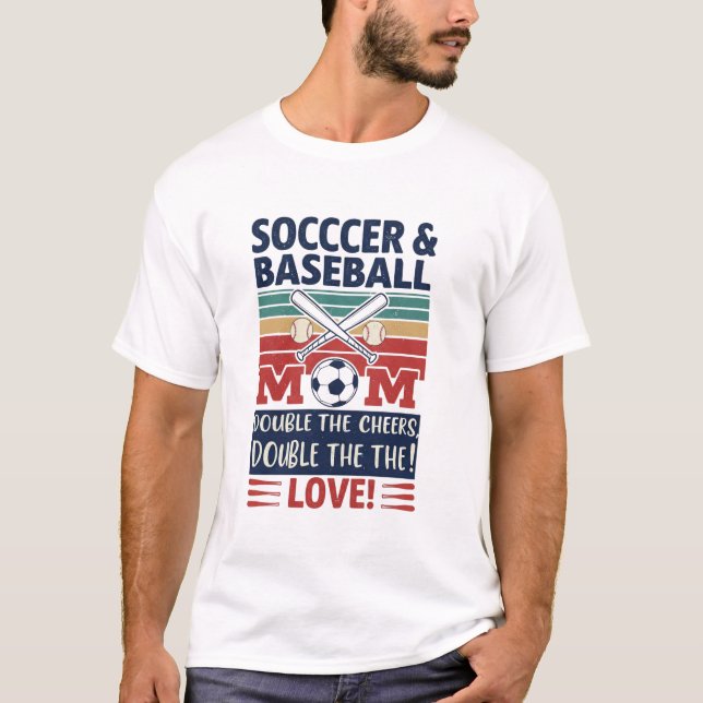 Camiseta Retro Soccer & Baseball Mom (Anverso)