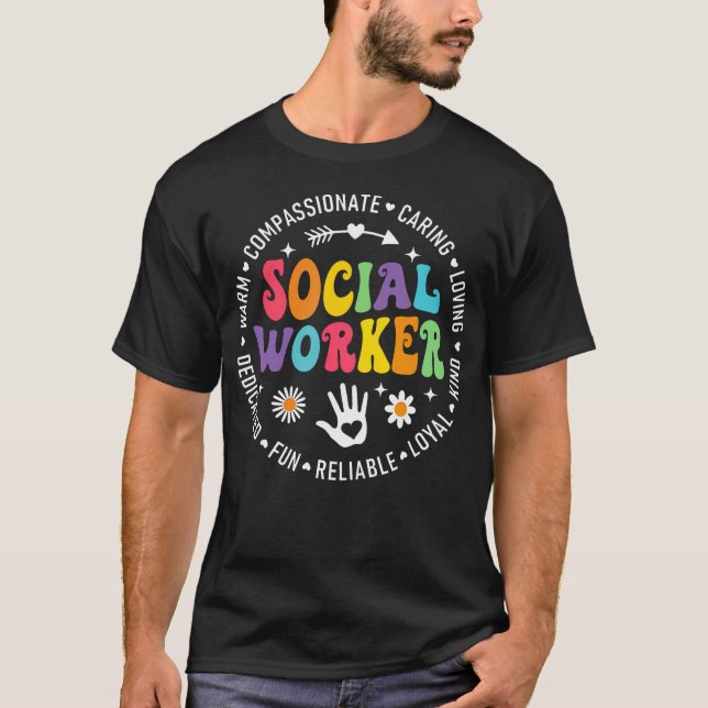 Camiseta Retro Social Work Month Appreciation Day Support (Anverso)