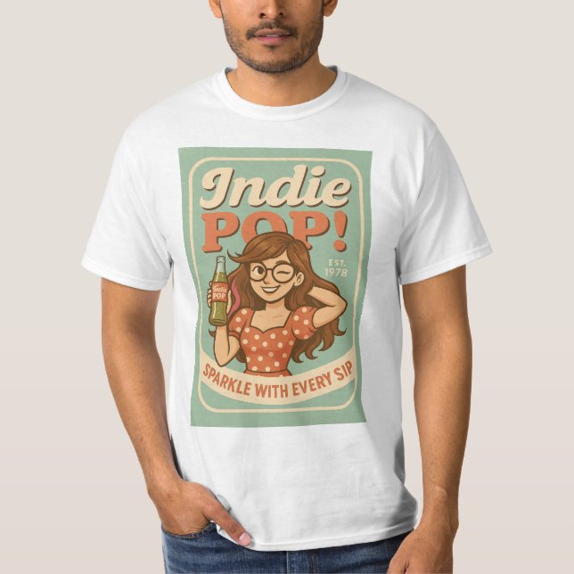 Camiseta Retro Soda de Indie Pop Men (Anverso)