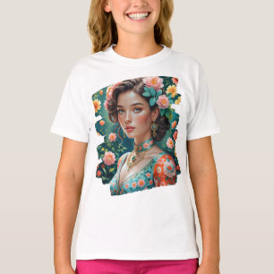 Camiseta Retro sofisticado con camisetas: elegante Chica ba