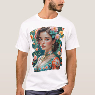 Camiseta Retro sofisticado con camisetas: elegante Chica ba