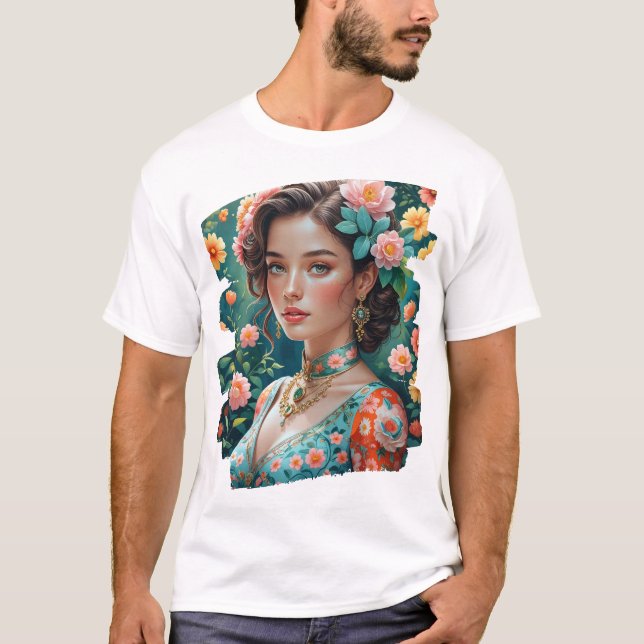 Camiseta Retro sofisticado con camisetas: elegante Chica ba (Anverso)