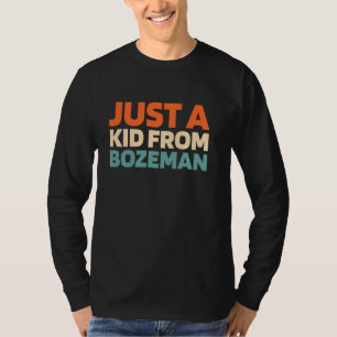 Camiseta Retro Solo Un Niño De Montana Bozeman - U American