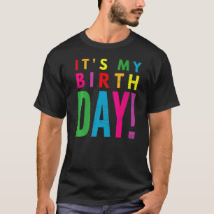 Camiseta Retro son mis Chicas de cumpleaños coloridas