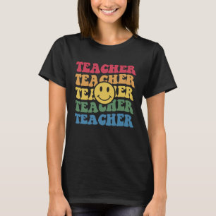Camiseta Retro sonrisa Face Teacher Elemental Inspirador