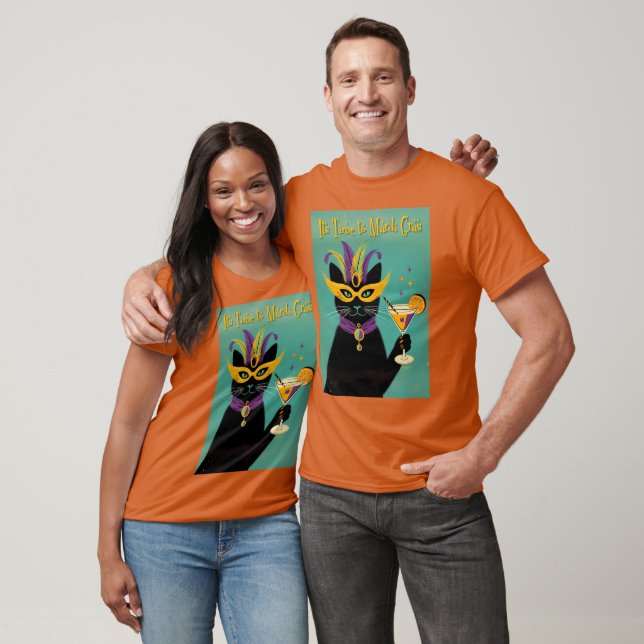 Camiseta Retro Sophisticats Its Time to Mardi Gras Martini (Unisexo)