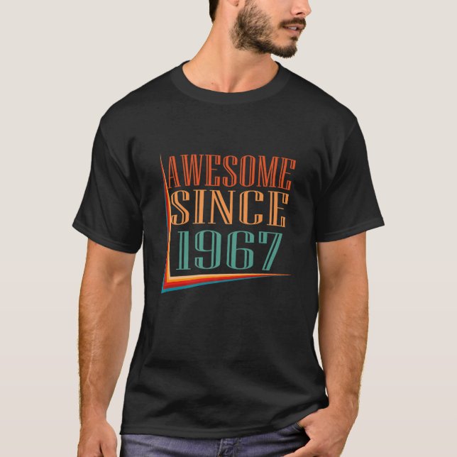 Camiseta Retro Sorprendente Desde 1967 55º Cumpleaños (Anverso)