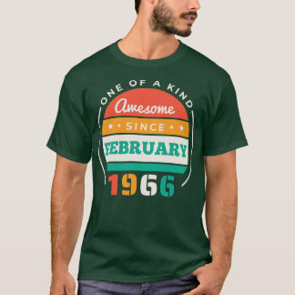 Camiseta Retro Sorprendente Desde Febrero De 1966 Vintage D