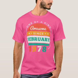 Camiseta Retro Sorprendente Desde Febrero De 1978 Vintage D