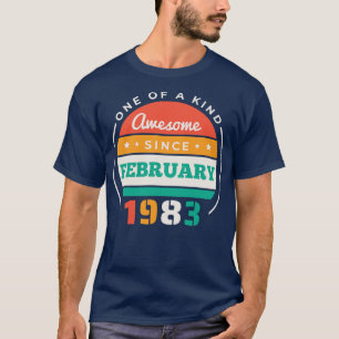 Camiseta Retro Sorprendente Desde Febrero De 1983 Vintage D