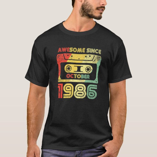 Camiseta Retro Sorprendente Desde Octubre De 1986 35ª Fase  (Anverso)