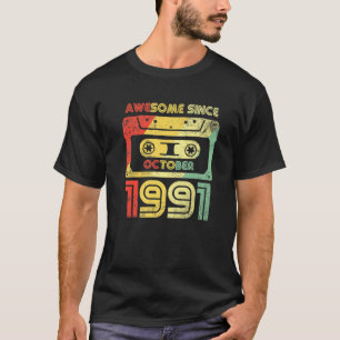Camiseta Retro Sorprendente Desde Octubre De 1991 30º Nacim