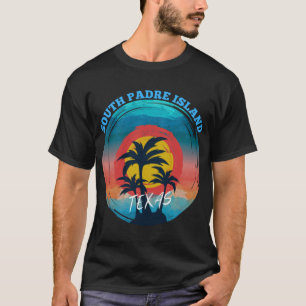 Camiseta Retro South Padre Island Texas Sunset Souvenir (1)