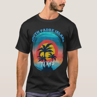 Camiseta Retro South Padre Island Texas Sunset Souvenir (1)