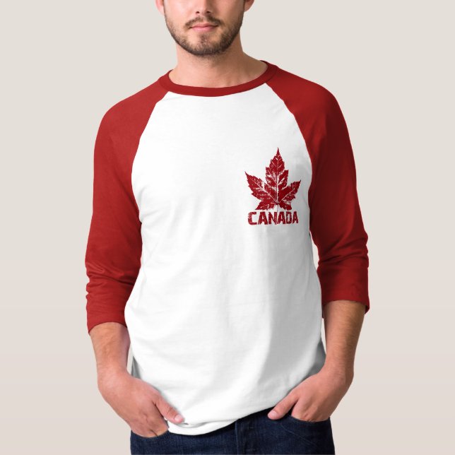 Camiseta Retro Souvenir Hoja de Arce Canadá Jersey (Anverso)