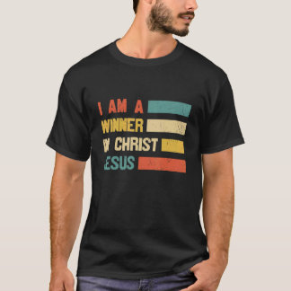 Camiseta Retro Soy Ganador En Cristo Jesús Salvador Christi