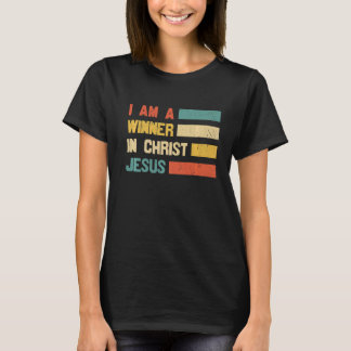 Camiseta Retro Soy Ganador En Cristo Jesús Salvador Christi