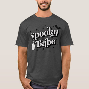 Camiseta Retro Spooky Babe Kids Spooky Season Halloween Par