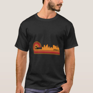 Camiseta Retro Springfield Cityscape Springfield Il Skyline