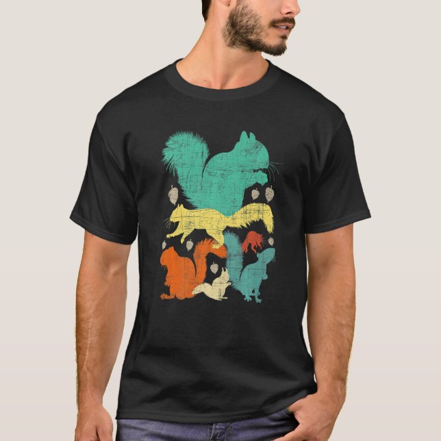 Camiseta Retro Squirrels Squirrel Rodent Animal (Anverso)