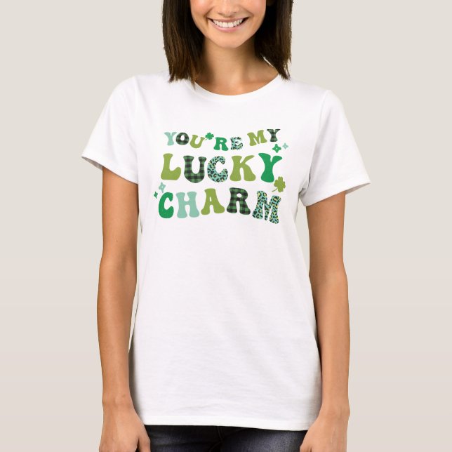 Camiseta retro St Patricks day eres mi encanto de suerte (Anverso)