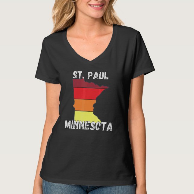 Camiseta Retro St Paul MN Minnesota City Apparel (Anverso)