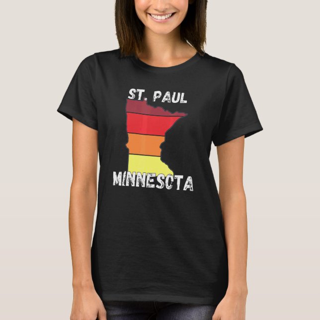 Camiseta Retro St Paul MN Ropa Minnesota City (Anverso)