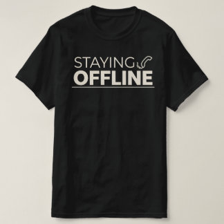 Camiseta Retro STAYING OFFLINE  With Vintage Phone Icon