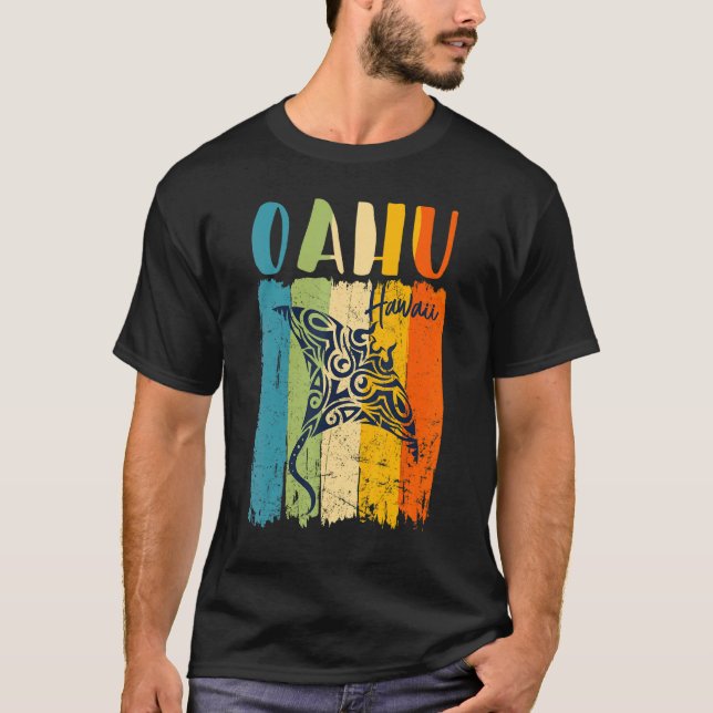 Camiseta Retro Stingray Oahu Hawaii Familia de amigos coinc (Anverso)