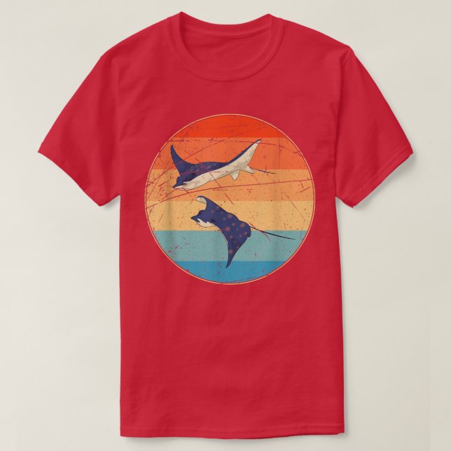Camiseta Retro Stingray Ocean Animal Manta Ray  (Diseño del anverso)