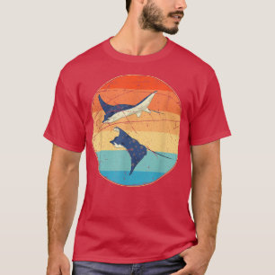 Camiseta Retro Stingray Ocean Animal Manta Ray