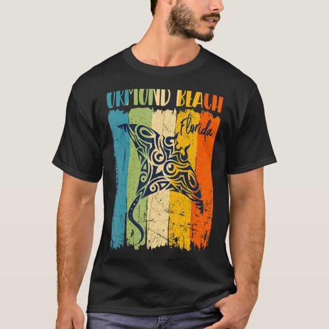 Camiseta Retro Stingray Ormond Beach Florida Theme Friends (Anverso)