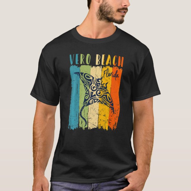 Camiseta Retro Stingray Vero Beach Florida Tema Amigos Fa (Anverso)