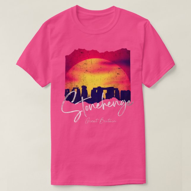 Camiseta Retro Stonehenge England Souvenir - Stonehenge At (Diseño del anverso)