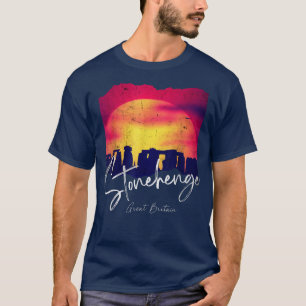 Camiseta Retro Stonehenge England SouvenirStonehenge At Nig