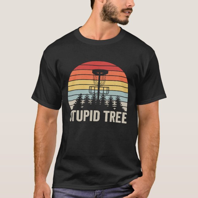 Camiseta Retro Stupid Tree Disc Golf Player 1 (Anverso)