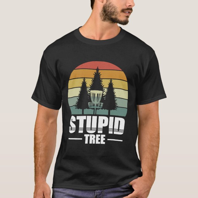 Camiseta Retro Stupid Tree Disc Golf Player 2 (Anverso)