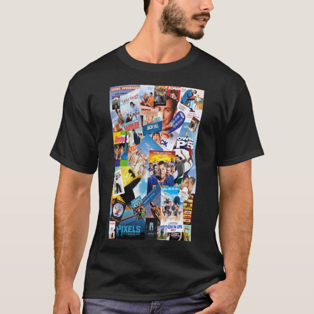 Camiseta Retro Style Art Adam Sandler Collage Awesome First (Anverso)