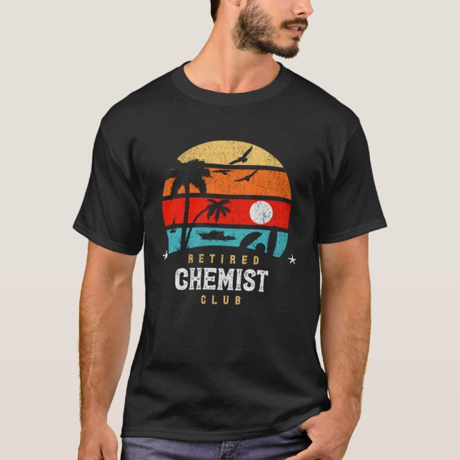 Camiseta Retro Style Retirement Gag Idea Funny Retired Chem (Anverso)