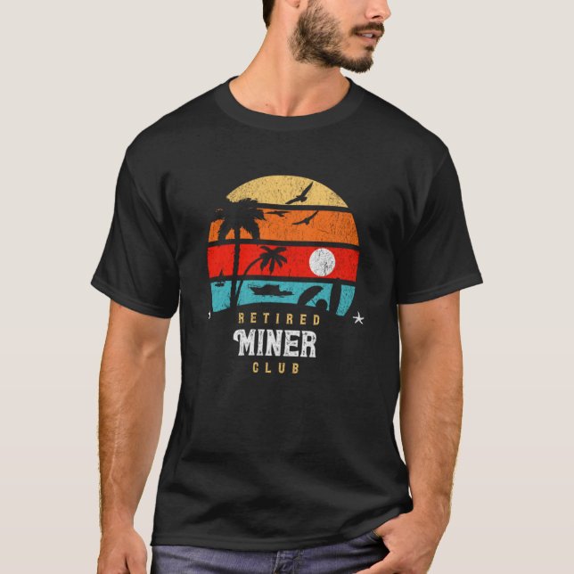 Camiseta Retro Style Retirement Gag Idea Minero Retirado (Anverso)