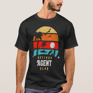 Camiseta Retro Style Retirement Gag Idea Retirada Agente