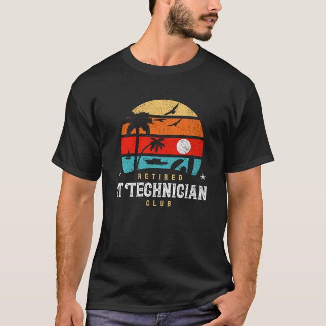 Camiseta Retro Style Retirement Gag Idea Retirada IT Techni (Anverso)