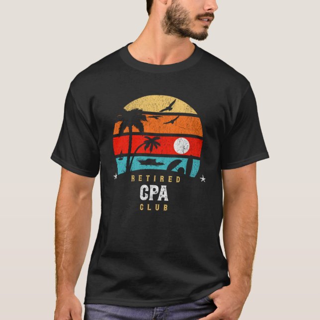 Camiseta Retro Style  Retirement Gag Idea   Retired CPA (Anverso)